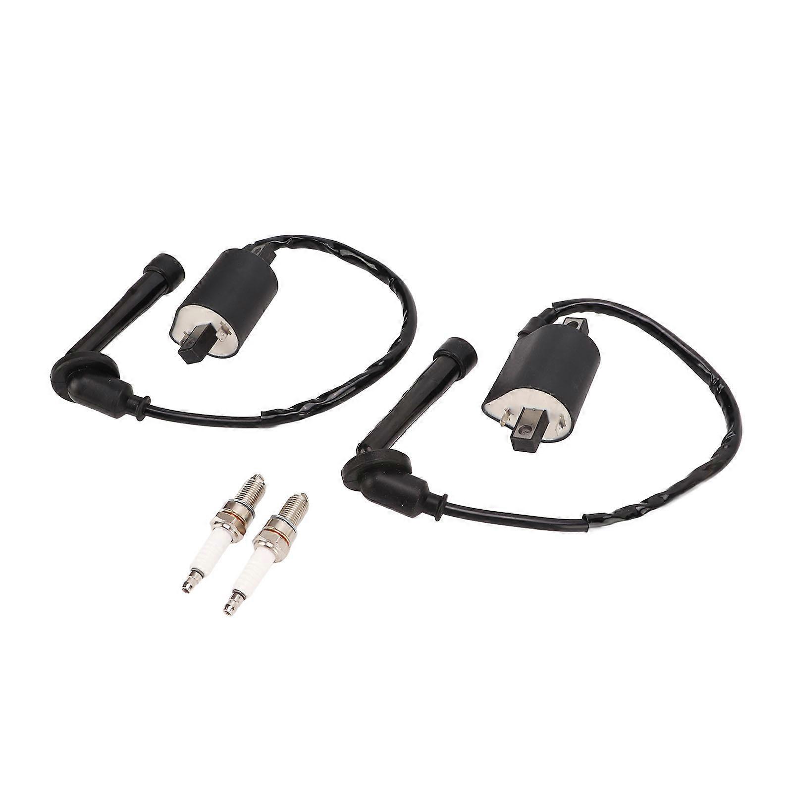 Motorcycle Ignition Coil Spark Plug Set 4VR 82320 00 00 Replacement for V Star 650 XVS650AT Silverado 2003?2010