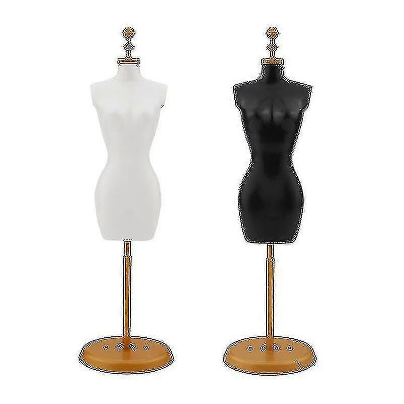 Weibliche Schaufensterpuppe Torso, 2 Stück Kleid Form Puppe Körper mit Basisständer zum Nähen von Schneiderkleid J