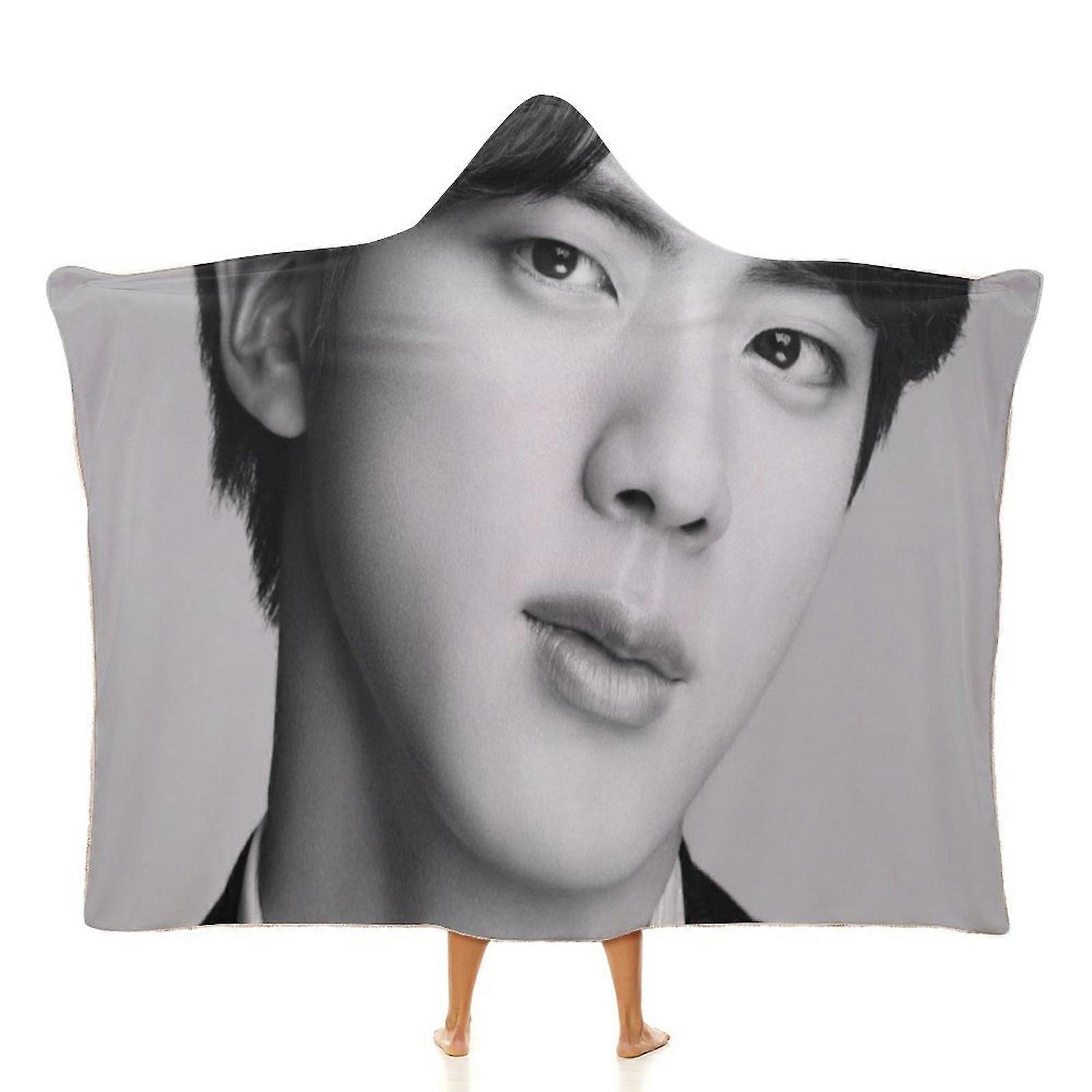 BTS Jin (51) Blanket Wearable Cartoon Cosplay Hoodie Throw Blanket