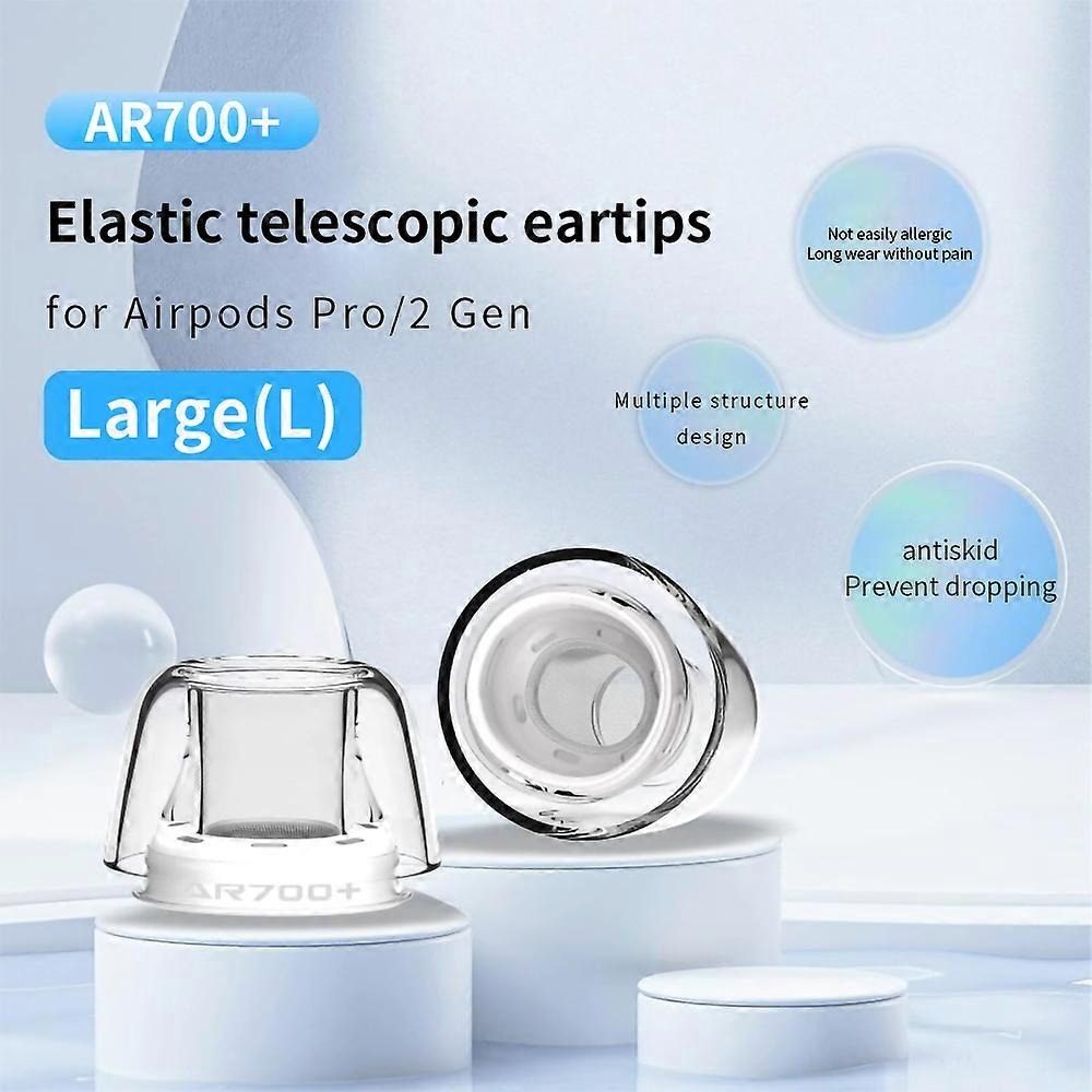 Fsw Latex Ear Tips For Apple Airpods Pro 2 Eartips Tws Earbuds Tips 2nd Generation Anti-slip Avoid Falling Off Anti-allergy Ar700+
