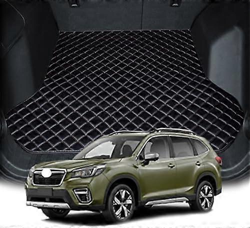 Exquisite Car Trunk Mats for Subaru Forester 2024 2023 2022 2021 2020 2019, Leather Car Boot Liner Mat Car Boot Cover Anti-Slip Carpets, Waterproof Re