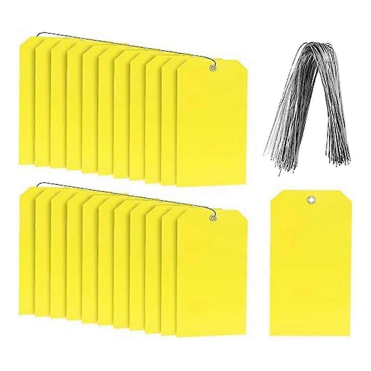 100pcs 15.9cmx7.9cmplastic Shipping Labels With Wire Durable Writable Hang Tags,shipping Labels For