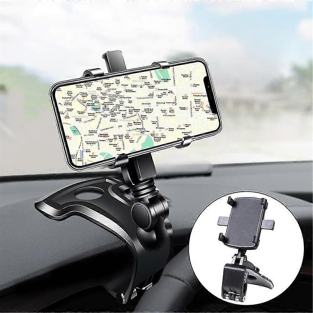 360 Rotation Mobile Phone Holder Clip On Dashboard in Car Mount Stand Cradle GPS
