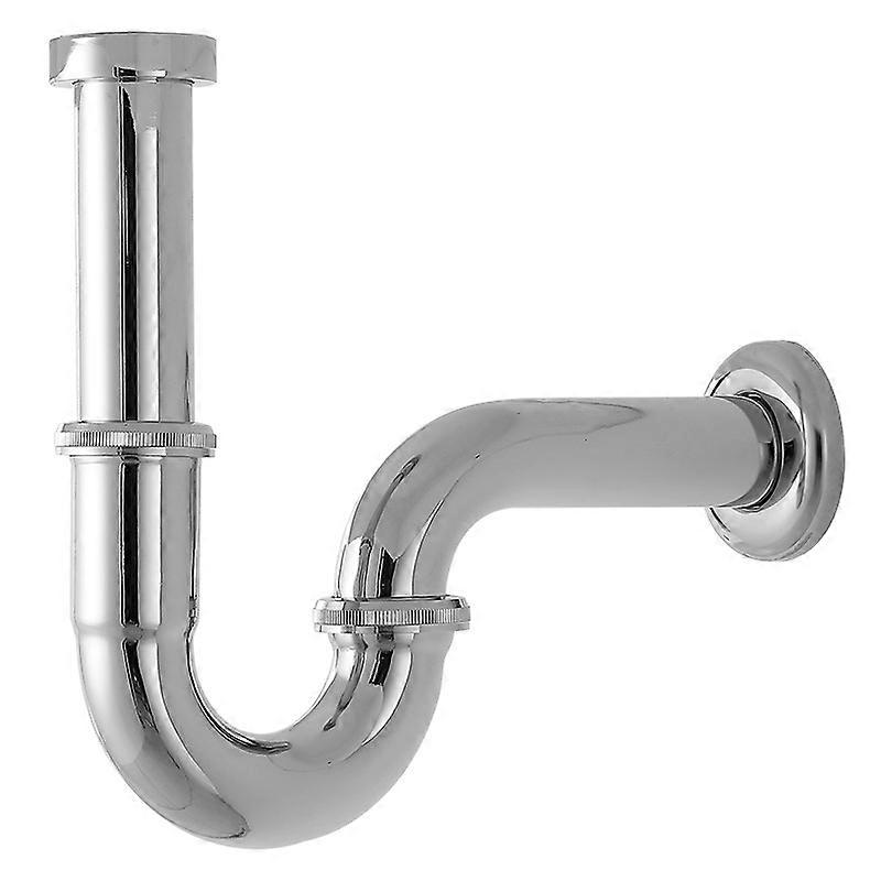 INF Rostfriiskbänksavloppsrör med P-fälla