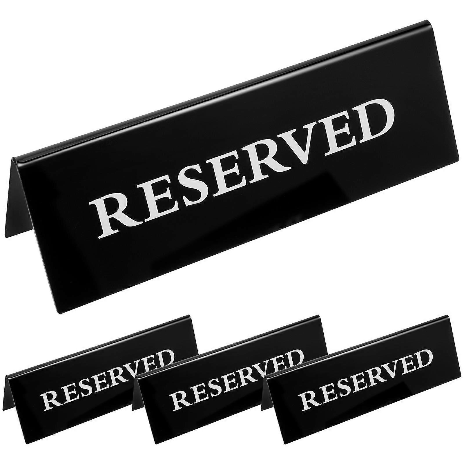 4Pcs Acrylic Reserved Sign Party Reserved Table Sign Reserved Seating Sign Wedding Reserved Sign