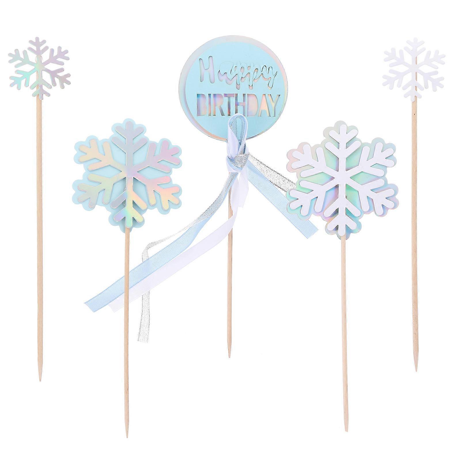 25kpl Lumihiutalekakku Toppers Kakku Koristelu SyntymäpäiväKakku Poimii juhlatarvikkeet