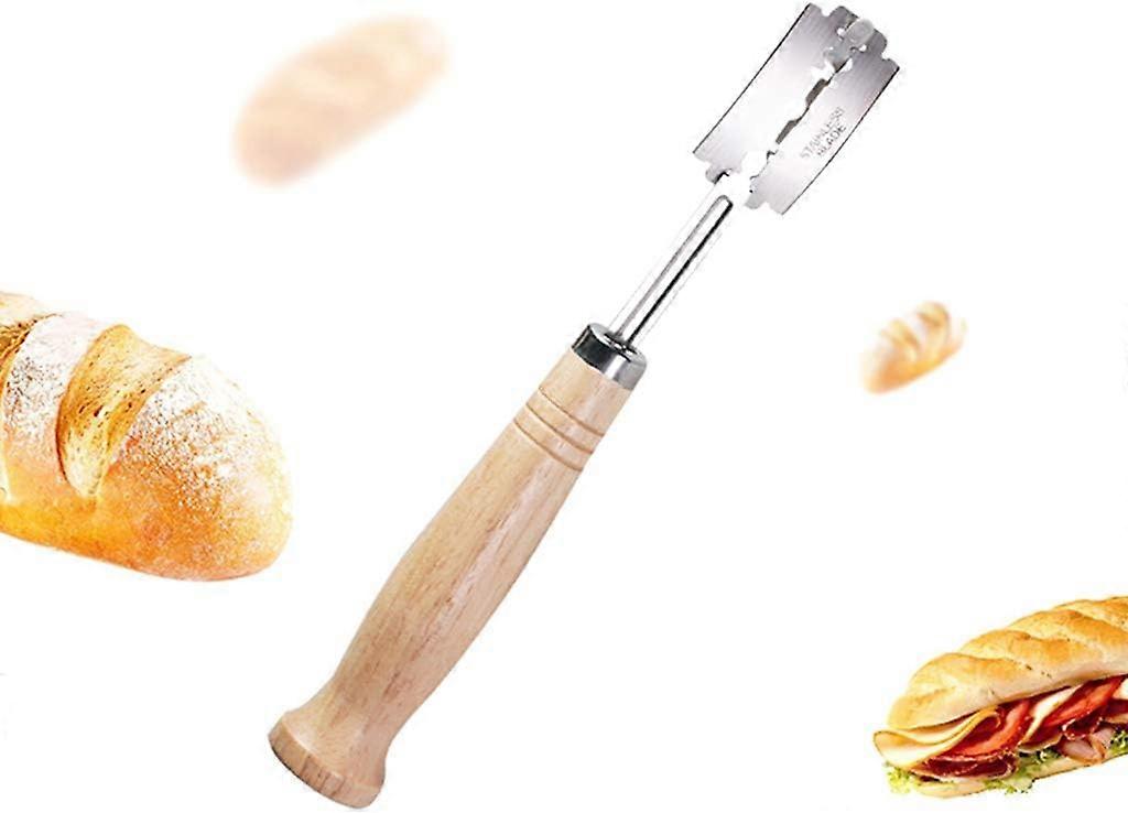 Advanced bread noodle scribing tool, bread scribing tool, with 5 blades, can easily slice, cut or scribing bread dough with leather shell bread maki