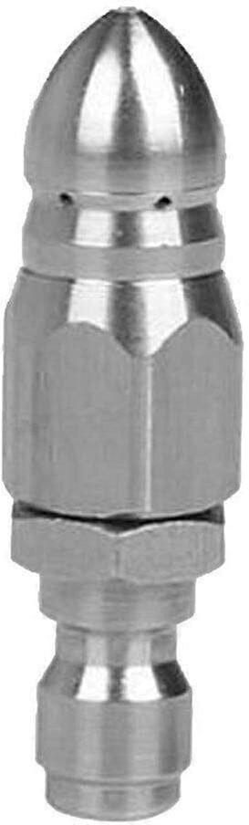 Sewer Line Dredging Pressure Washer Rotating Cleaning Nozzle Silver