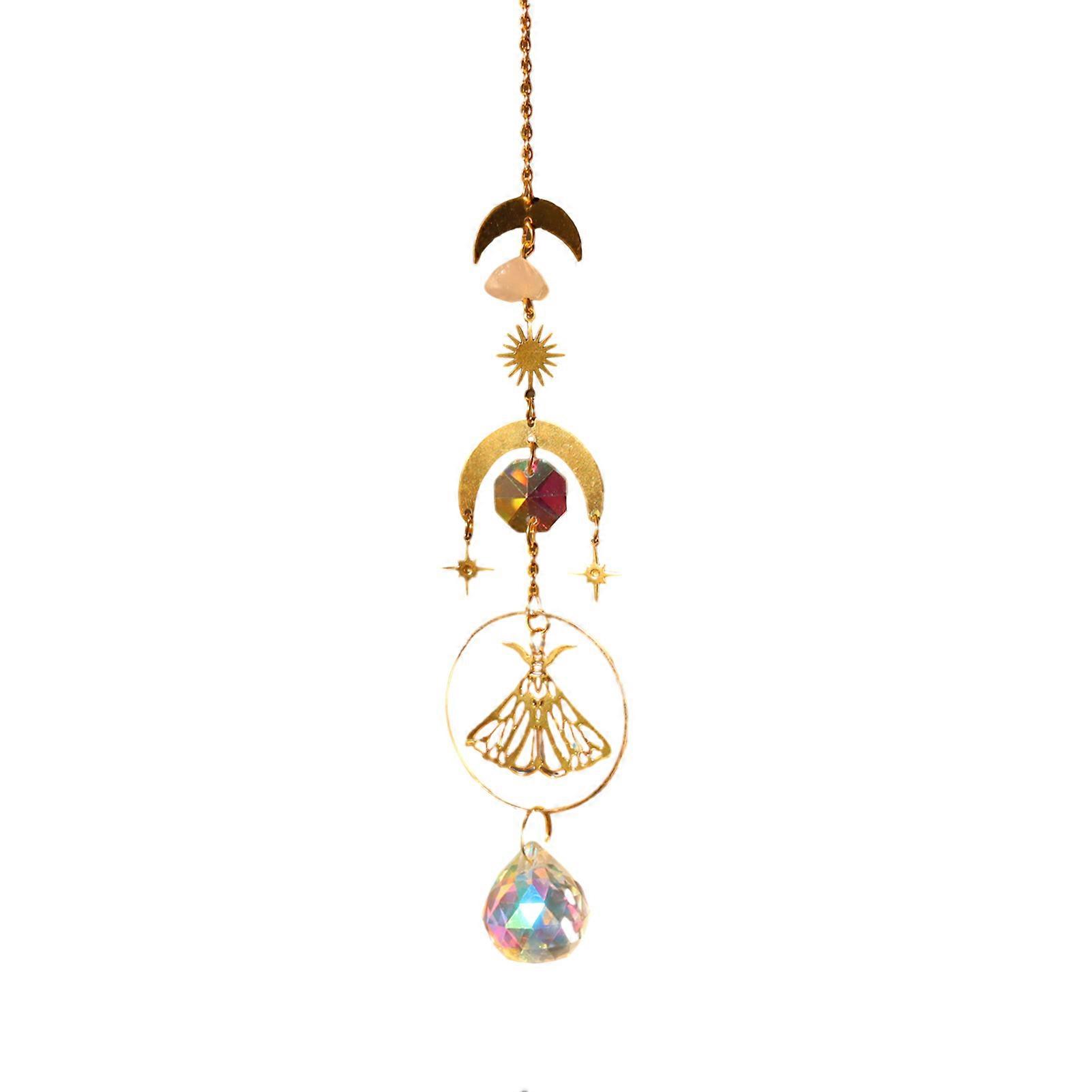 Sparkling Sun Catcher with Chain Reflective Stunning Visual Effect Vibrant Color Window Hanging Pendant Party Decoration Qinghai