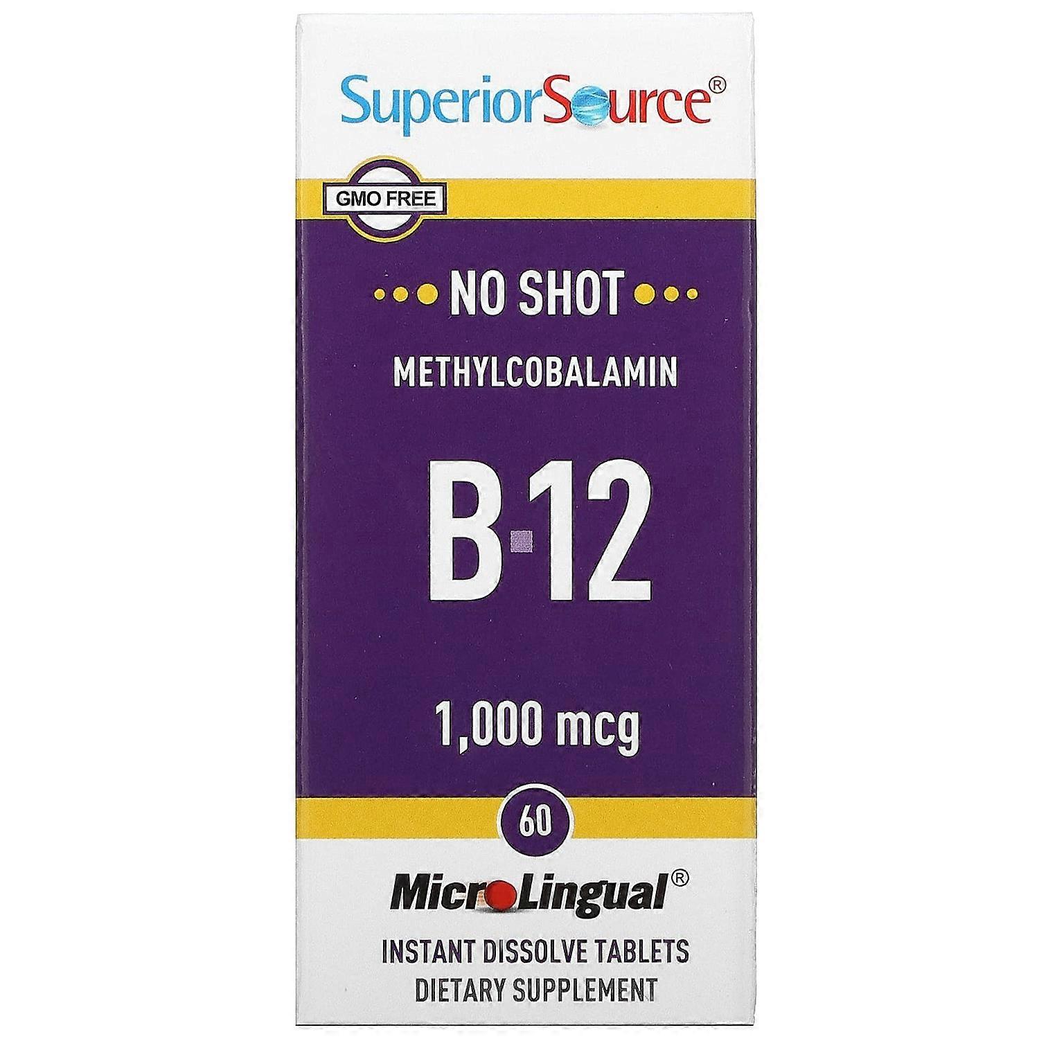 Superior Source, Methylcobalamin B-12, 1,000 mcg, 60 MicroLingual Instant Dissolve Tablets