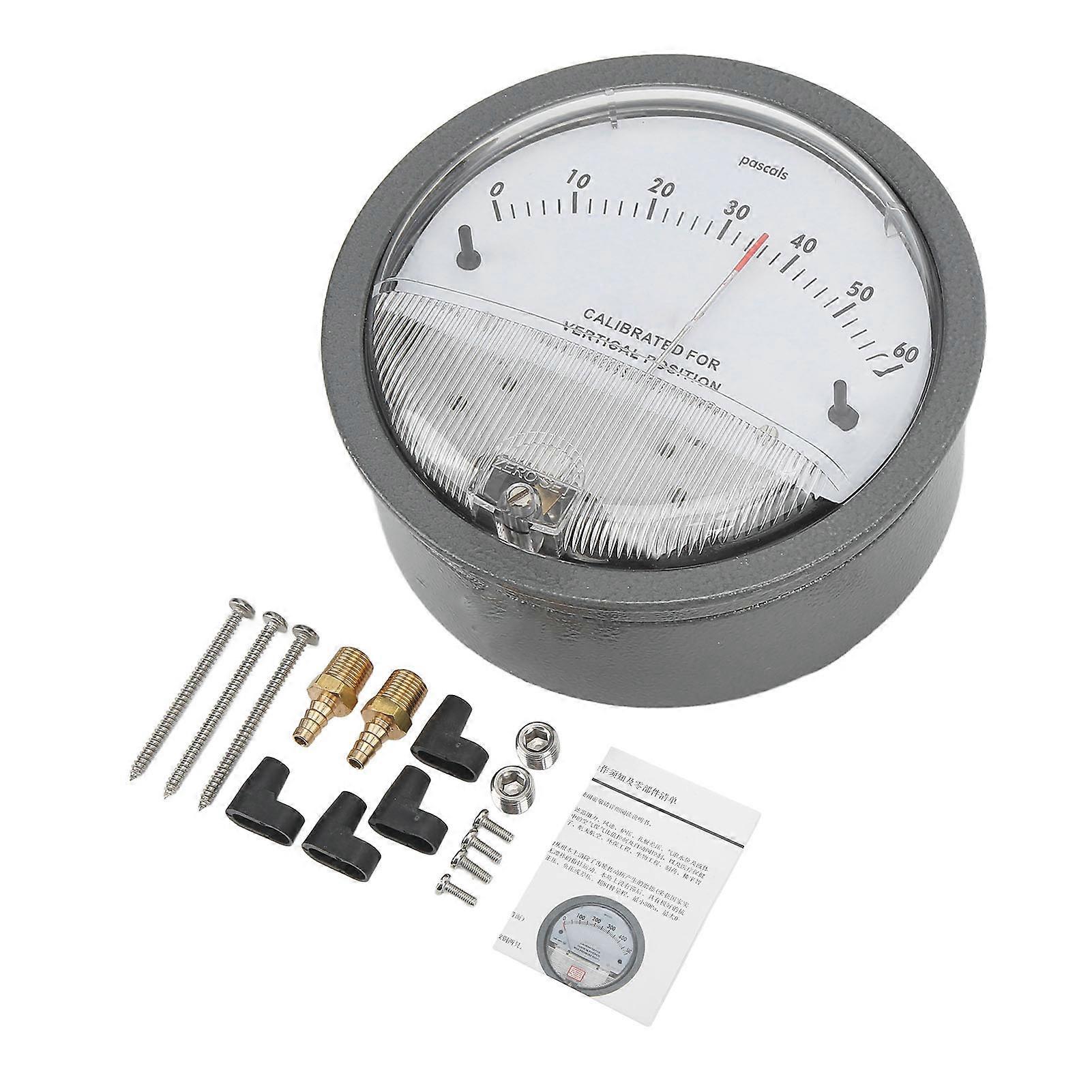 Smart Differential Pressure Gauge Intelligent Pressure Detection Meter with Pointer and Scale