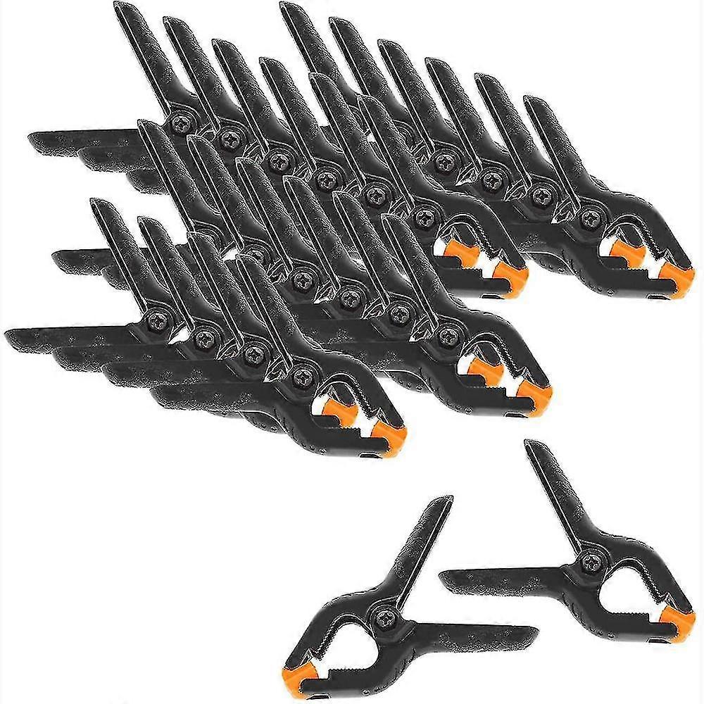24x Spring Clamps, Plastic Glue Clamps For Universal Use In The Home, Workshop, Photography Or Mode-Yvan