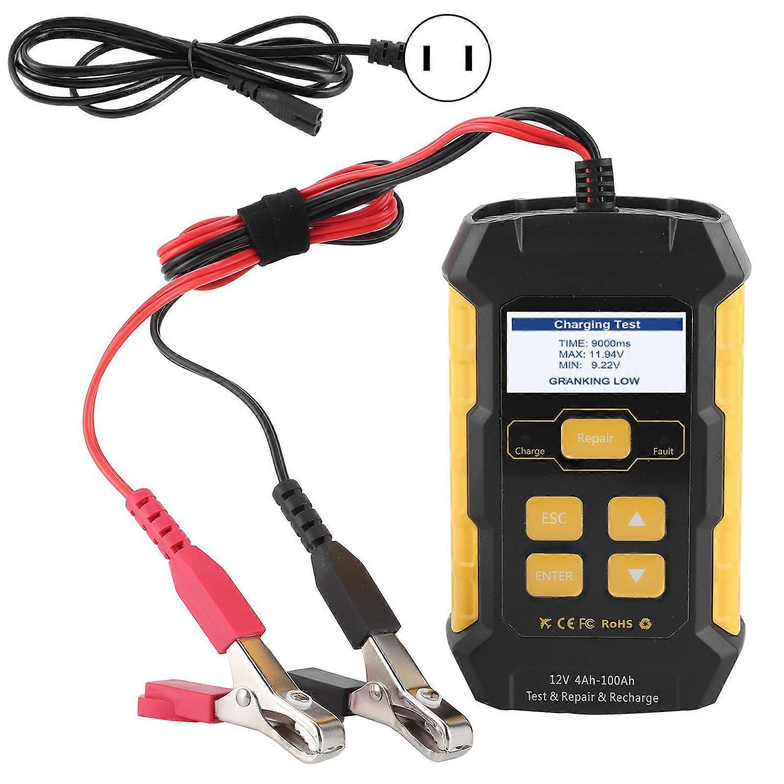 Car Battery Tester Charger Maintainer Automotive Load Analyzer Cranking Charging System Test ToolUS Plug 110?250V