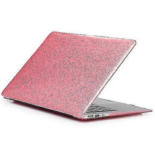 glittery powder laptop pu leather paste case for macbook retina 13.3 inch a1425 / a1502 (pink)