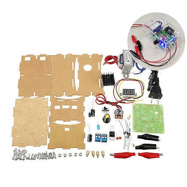 Diy Lm317 Adjustable Dc Power Supply Kit With Voltage Meter