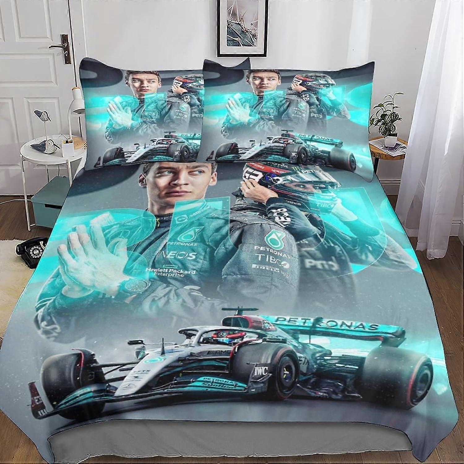 F1 Racing påslakan, F1 Drivers sängkläder för pojkar och flickor, Mikrofiber sängkläder med örngott