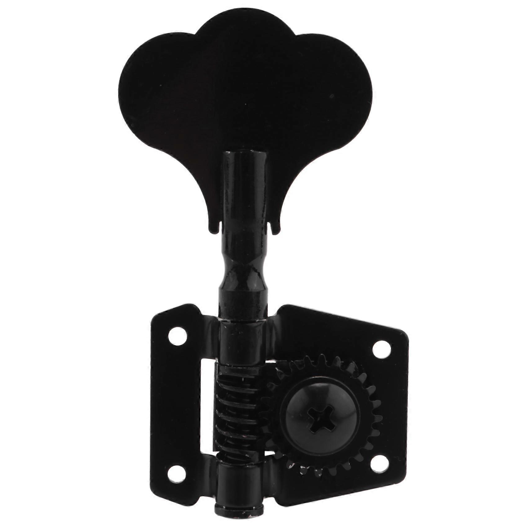 5Pcs Guitar Accessory Vintage Open Tuning Pegs Machine Heads Tuners Black 1L4R for 5 Strings Black