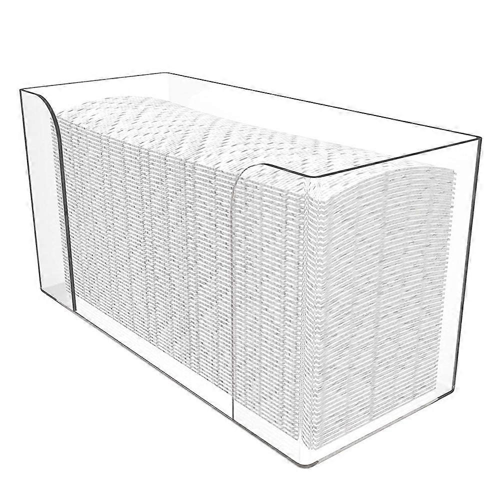 Countertop Paper Towel Dispenser,Clear Guest Towel Napkin Holder, Suitable for Z-Fold, C-Fold or Mu