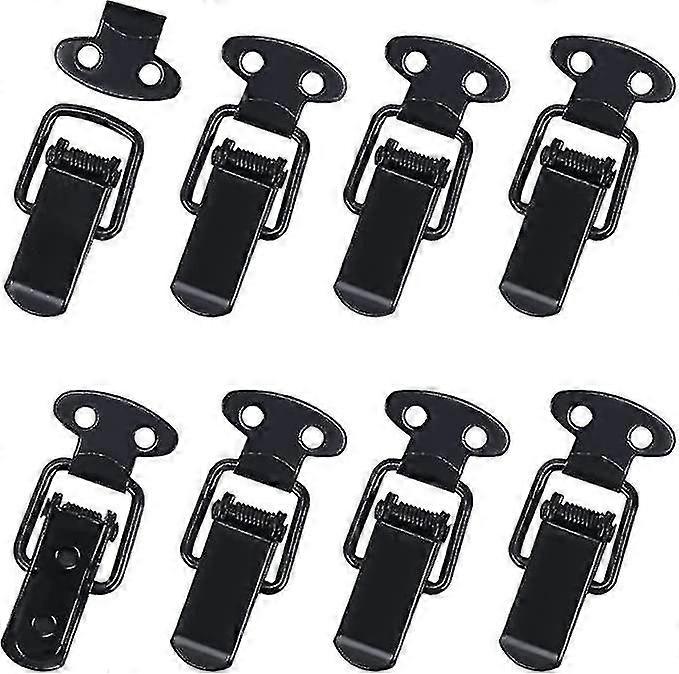 8pcs Lever Latch Spring Catch Latch Black Metal