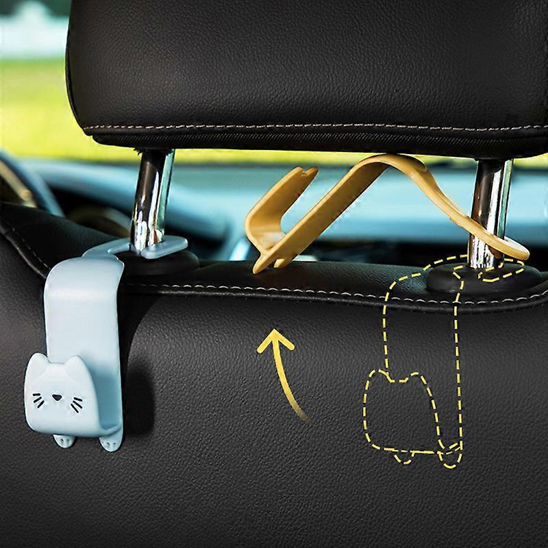 Cute Cartoon Car Seat Back Hook Multifunctional Universal Car Hanger Practical Auto Accessories Easy
