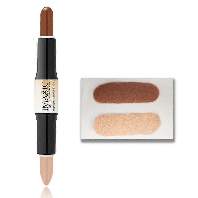 Dual Head Foundation Concealer Pen Long-Lasting Face Contouring Convenient Contour Stick Makeup