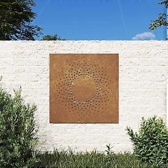 Garten-Wanddekoration 55x55 cm Cortenstahl Sonnendesign