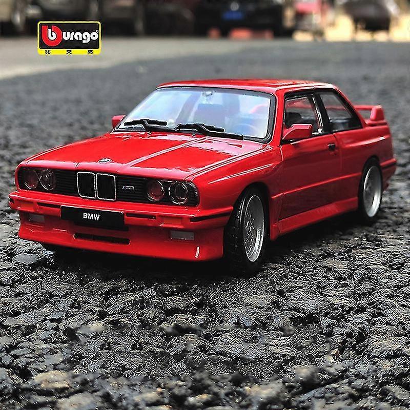 מכונית סגסוגת מיניאטורית לילד, צעצוע אוסף, מתנת יום הולדת, 1:24, ב.מ.וו M3 E30 1988 - תחת לחץ ורכבי צעצוע