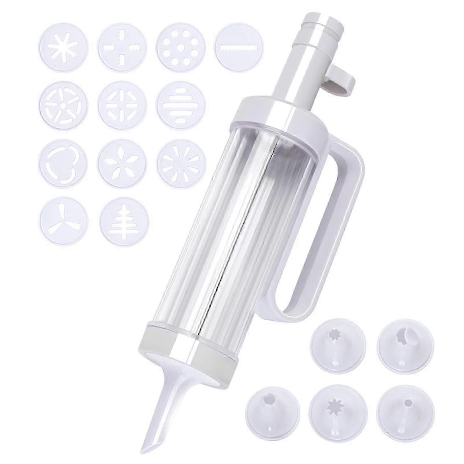 Cookie Press Machine Kit Set Long Lasting Machine With 5 Icing Tips 12 Discs Biscuit Maker Baking Decoration Supplies