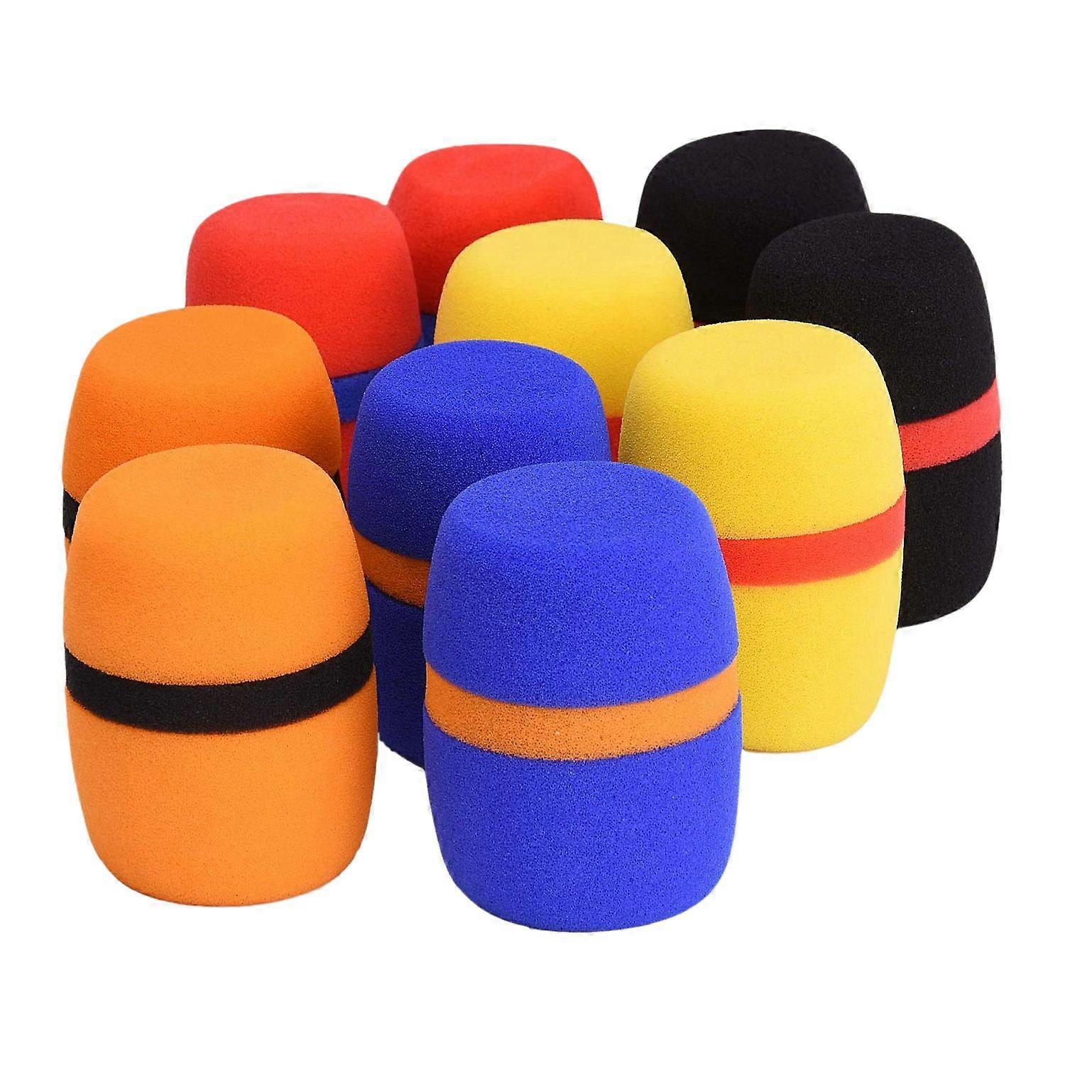 10Pcs Headset Windscreen Thickened KTV Handheld Dust Proof Soft Sponge Microphone Cover Replacement