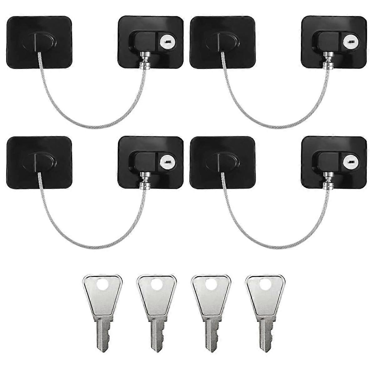 4 Pcs Child Safety Window, Window Block for Windows Child Safety Window Block with Keys Without Dri