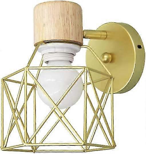 Nordic Gold Metal Cage Wall Light
