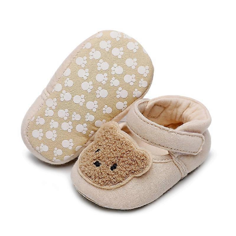 Cartoon Baby Walking Shoes Cute Prevent Slip Bottom Baby Prewalker for Spring Autumn Soft Bottom Bear Inner Length 11cm/4.3in (06)
