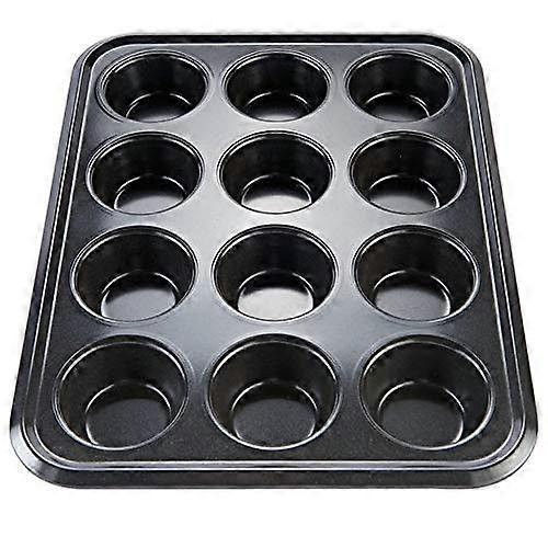 12 Cups Non-Stick Muffin Tray, Cupcake Tin for Cupcakes, Pudding & Baking Tin