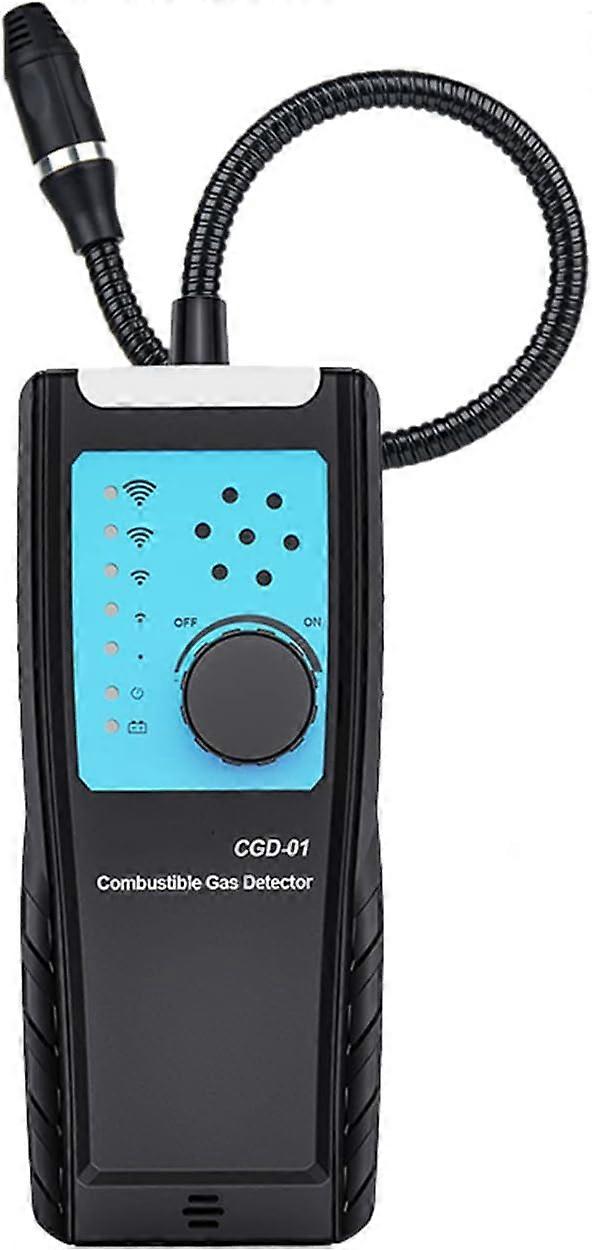 Gas Leak Detector, Combustible Gas Detector with LCD Display, Audible and Visual Alarm and Vibration Alarm, 0-100% LEL Portable