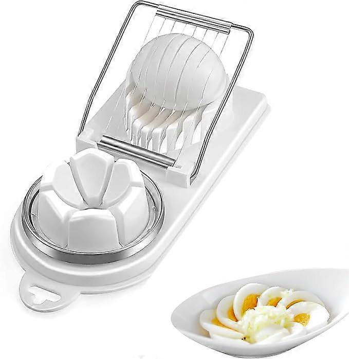 Stainless Steel Egg Slicer, Professional Egg Cooker, Egg Slicer, Egg Boiler, Sheet Metal Egg Cutter, Egg Cooker Suitable for Eggs, Kiwi, Strawberry
