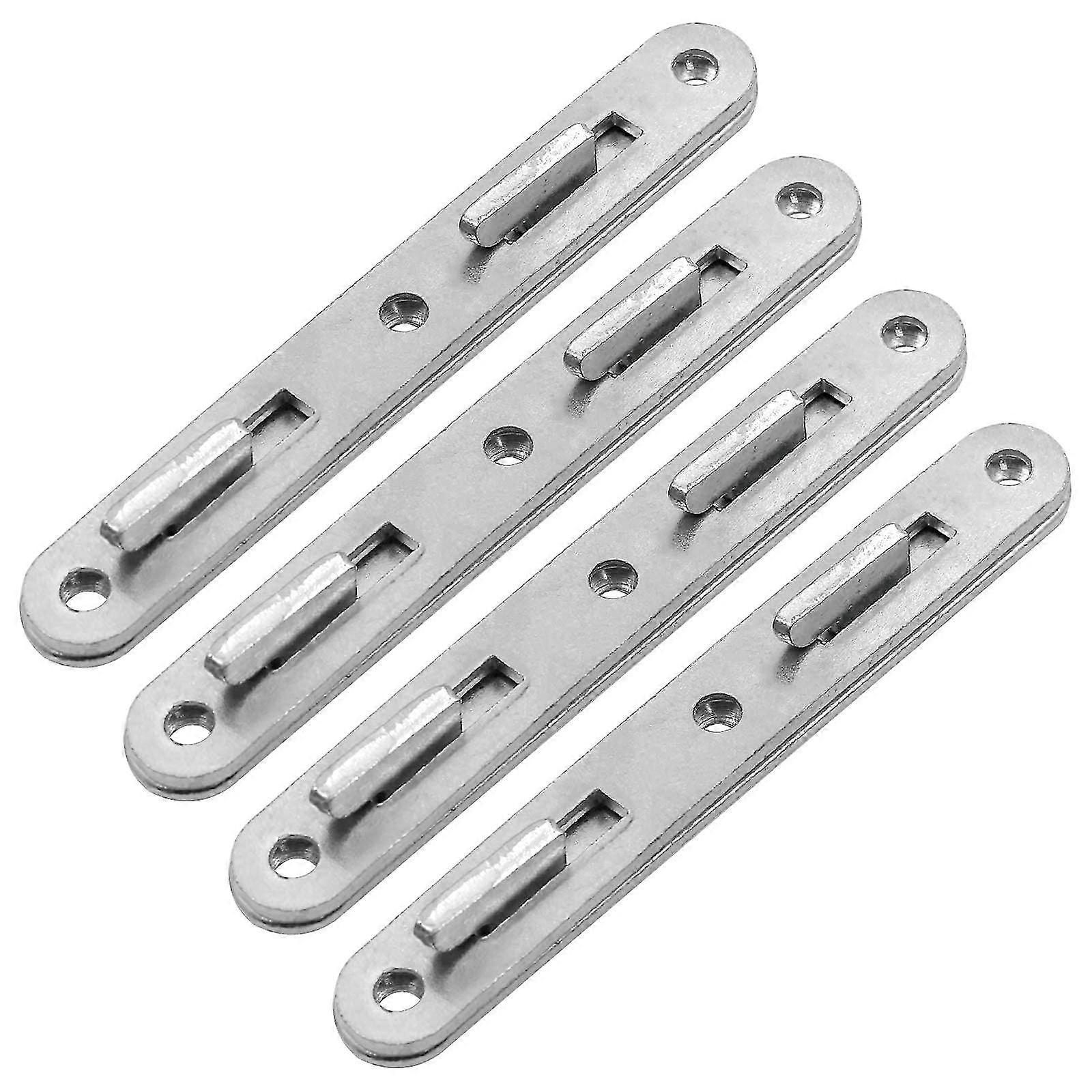 木製ベッドレール接続継手、5インチ亜鉛丸型ベッドフック、4つの接続継手のセットは家具ベッドハードウェアを厚くします