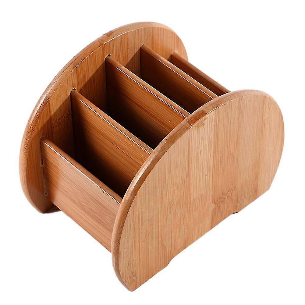 Mobile Phone Storage Box Multi-grid Bamboo Office Storage Box Creative Home Desktop Cosmetics Rack