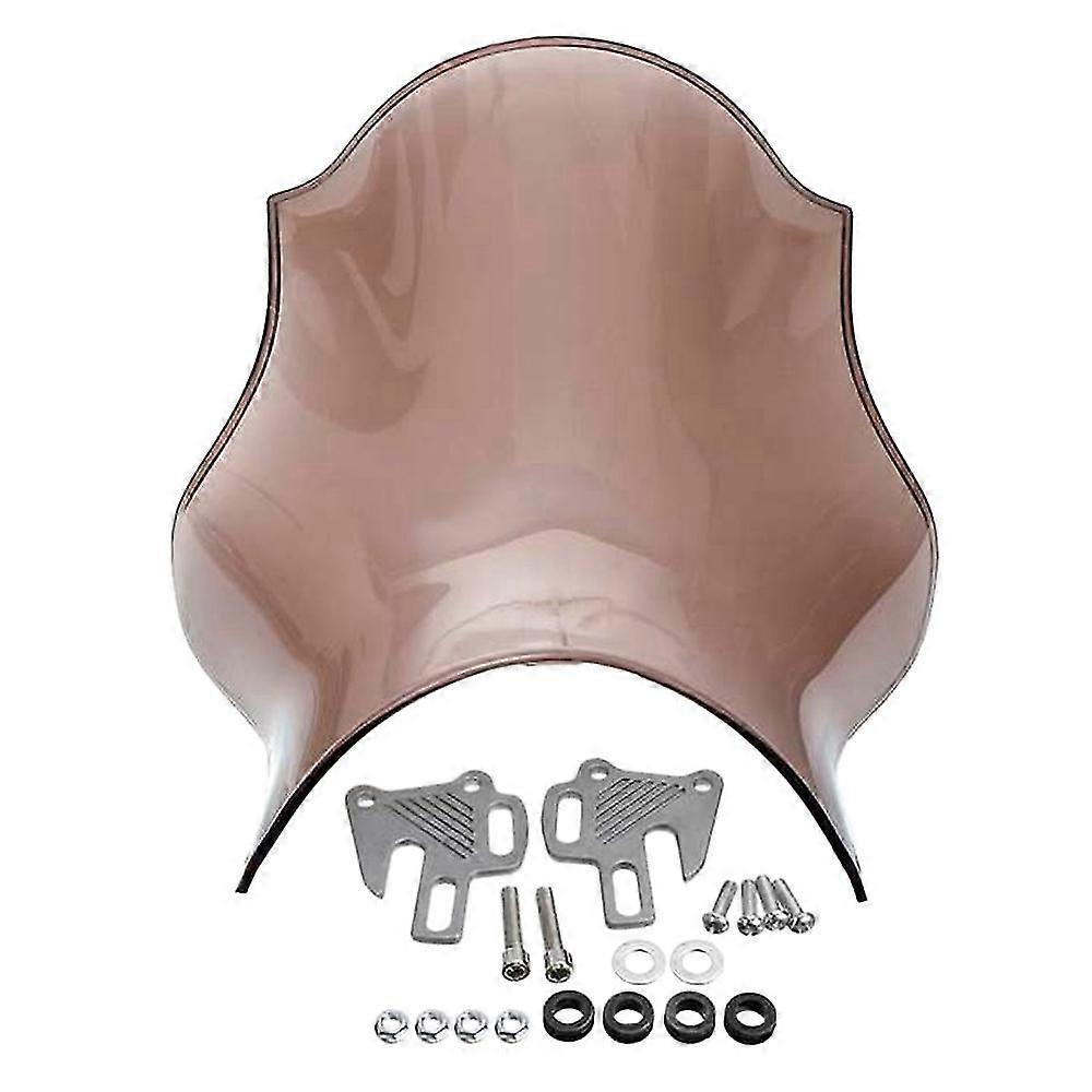 Abs Universal Motorcycle Front Windshield Windscreen For /// Deflector Brown