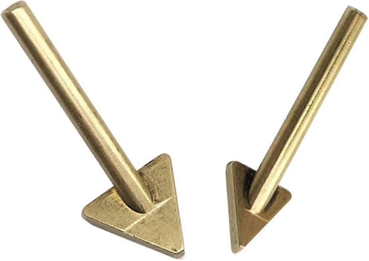2pcs 16/20mm Triangular Copper Soldering Iron Head Copper Smoothing Head Replacement Tip For 60 Watt Plastic Welding