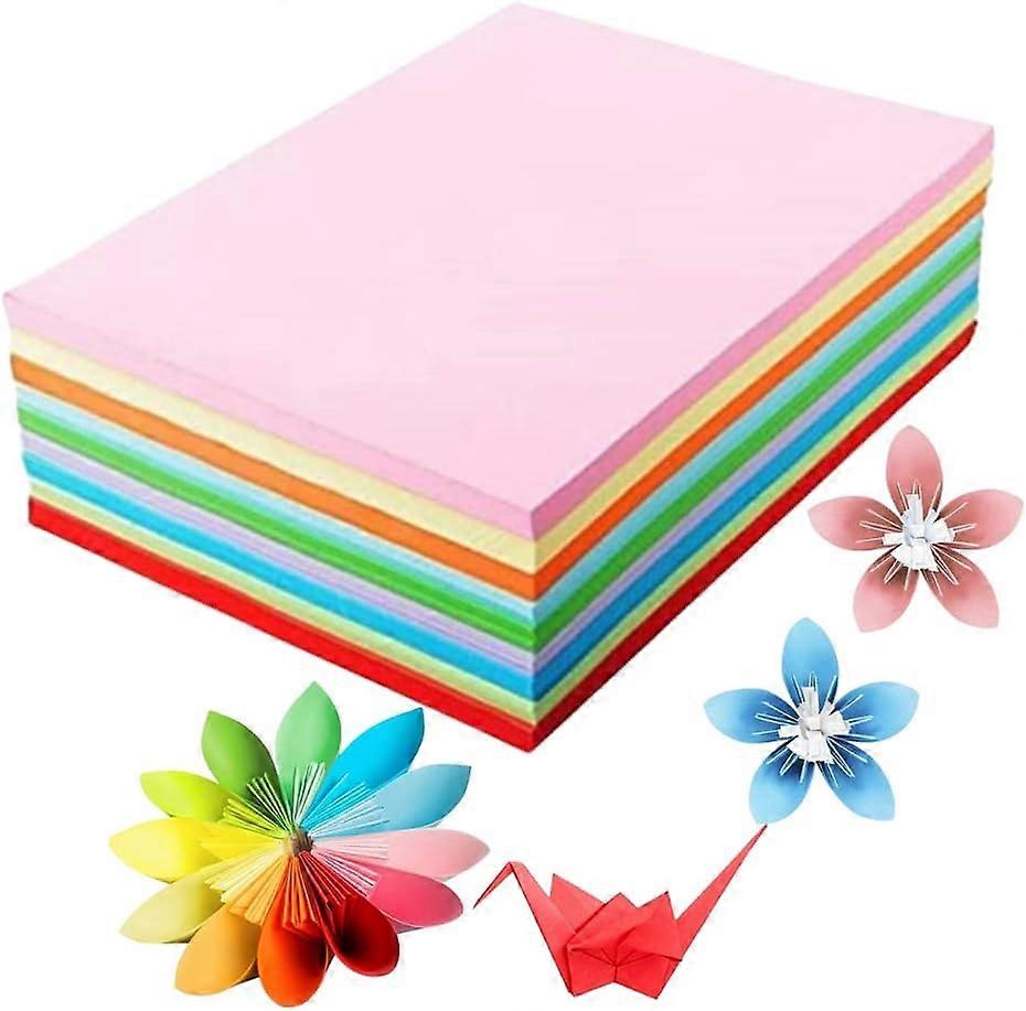 100 Sheets A4 Coloured Paper, 10 Colours 80gsm Coloured Paper Clay Paper for DIY, Crafts, Printers, Copy Paper