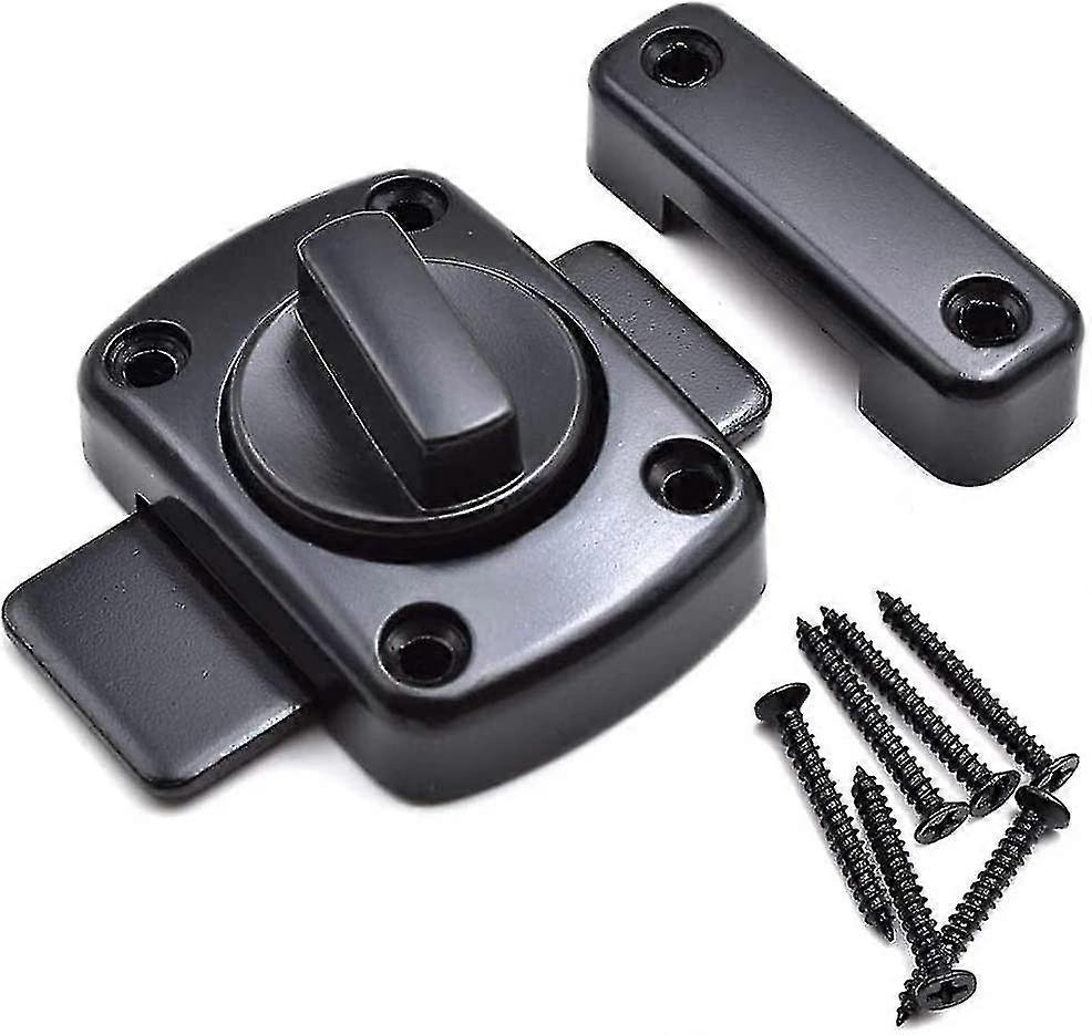 Door Safety Latch, Bathroom Latch Rotate Bolt Gate Latch Door Lock, Additional Fixed Anti-theft Lock For Left And Right, Zinc Alloy Latch For Balcony
