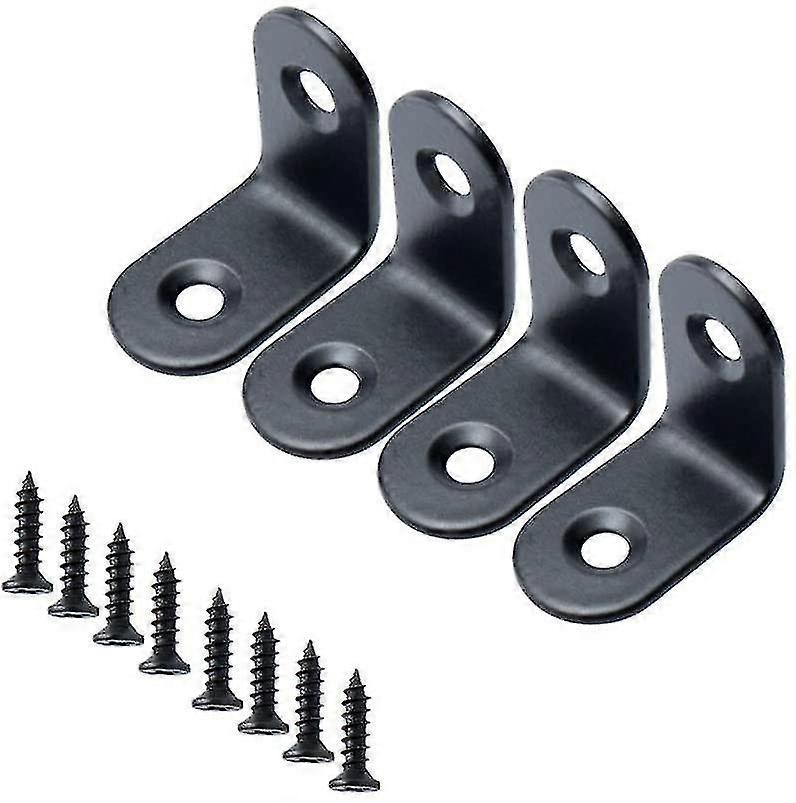 4pcs Corner Brace, Angle Bracket Stainless Steel 25x25mm Corner Brace Fastener L Shaped Right Angle Brackets Corner Protector Shelf Support With Screw