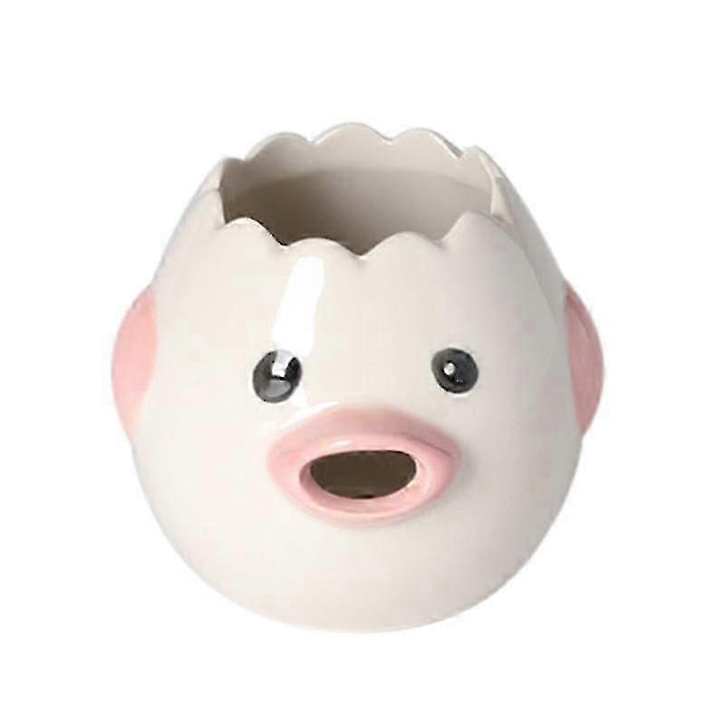 Creative Ceramic Egg Separator Cartoon Chick Shape Yolk White Protein Divider Liquid Filter Splitter Opener Automatic Separation Kitchen Cooking Tool