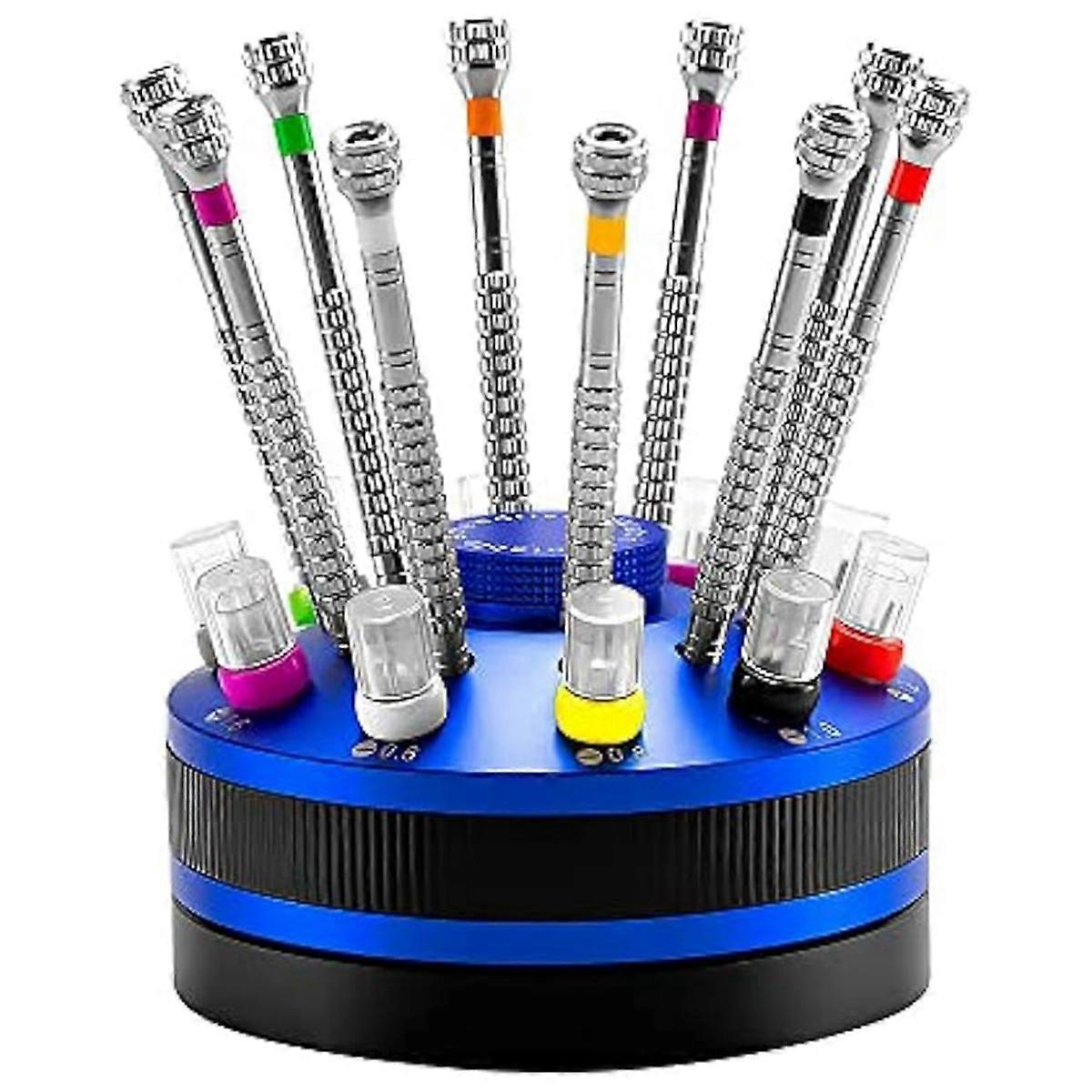 10PCS Precision Screwdriver Set Different Sizes with Extra Replace Blades Watchmakers Tool for Watc