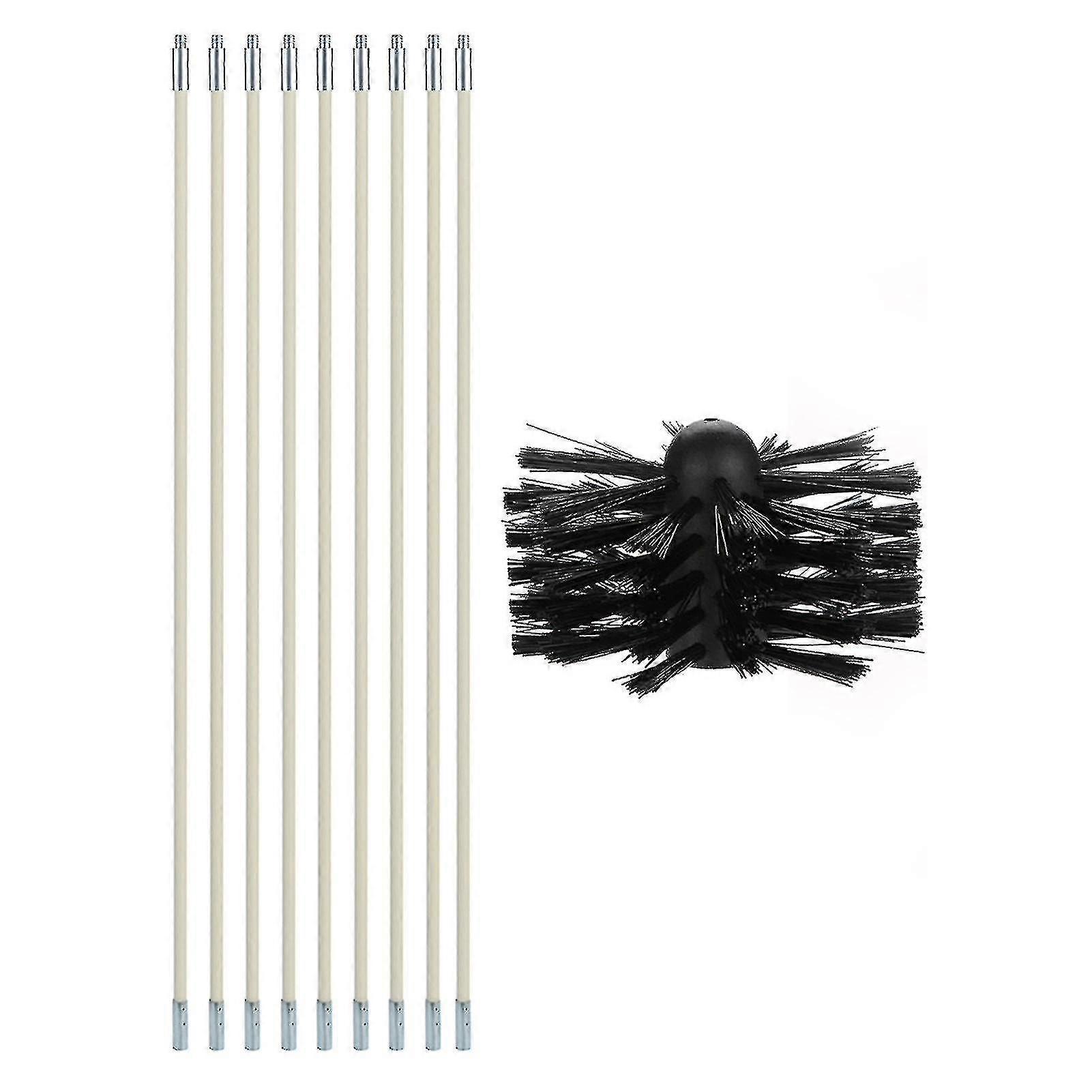 1 Set Convenient Chimney Brush With Flexible Rod Nylon