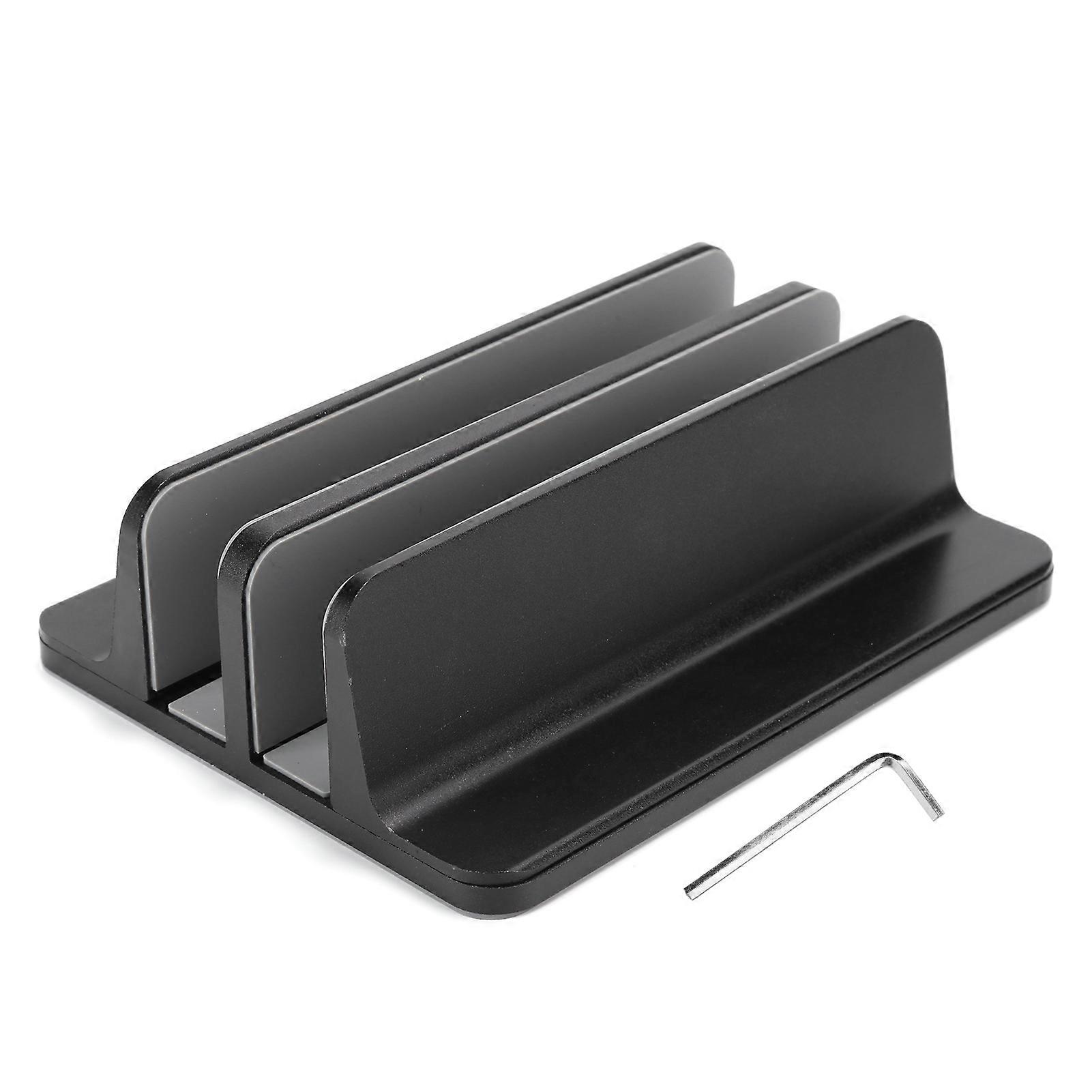 Adjustable Vertical Laptop Stand Bookshelf 2 Slots Bracket Desk Holder for Notebook Book