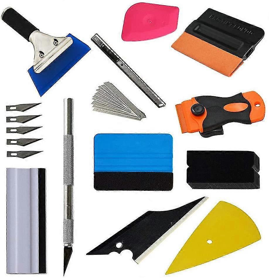 12 Pcs Auto Vinyl Wrap Tool Kit Car Window Tint Film Wrapping Vinyl Application Tools Squeegee Squeegee Applicator Kits
