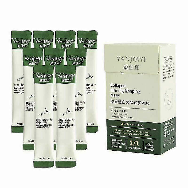 20pcs Pores Firming Sleeping Mask Collagen Lazy Masks Jelly