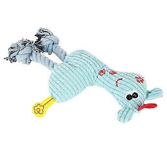 Squeaky Dog Chew Toy Plush Deer Shape for Teeth Cleaning and Grinding