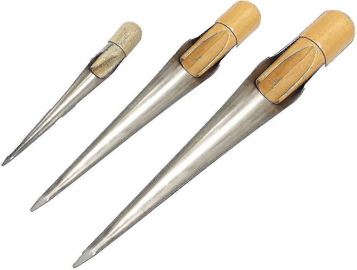 Marine Rope Splicing Spike Fid With Wood Handle, Swedish Style, 304 Stainless Steel For Line Wire Diameter (medium: 1/2 To 1 Inche)